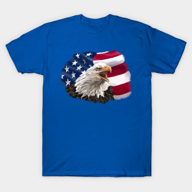 American Bald Eagle T-Shirt by Atomic Blizzard